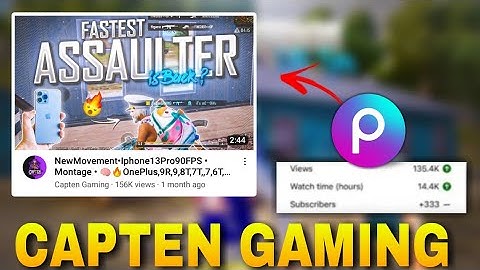 How To Make Thumbnail Like Captain Gaming In PicsArt ll