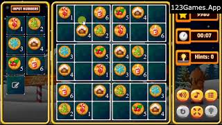 Sudoku Christmas Gameplay & Walkthrough | Free at 123Games.App screenshot 4