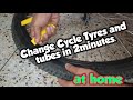How to Remove and Install a Bicycle Tire &amp; Tube at home || Open cycle tyre at home.