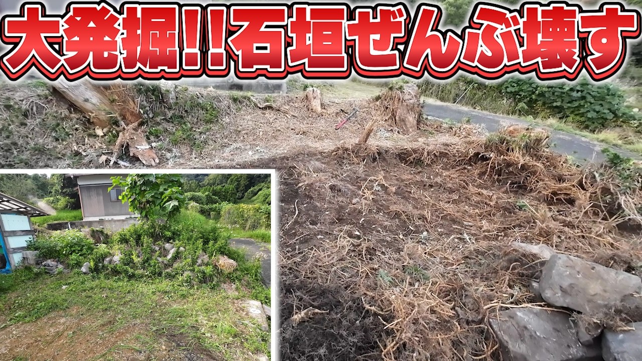 大発掘！石垣ぜんぶ壊したら何が出てくる？笹に埋もれた石垣を掘り出そう！ 岸田村開拓記 
