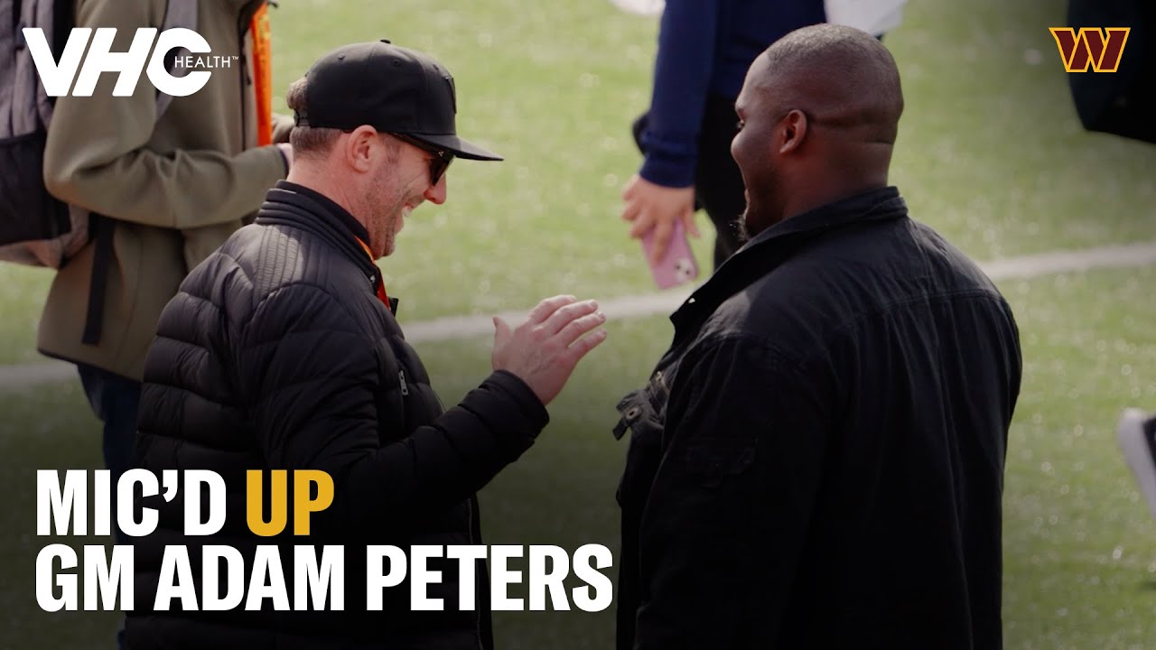 GM Adam Peters Mic'd Up at the Senior Bowl | Washington Commanders | NFL