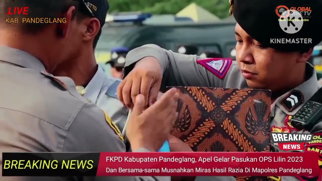 FKPD Kab. Pandeglang Apel Gelar Pasukan OPS Lilin 2023 & Bersama-sama Musnahkan Miras