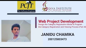 Web Project Task 46 | 1st Year | Semester 01 | Java Institute |