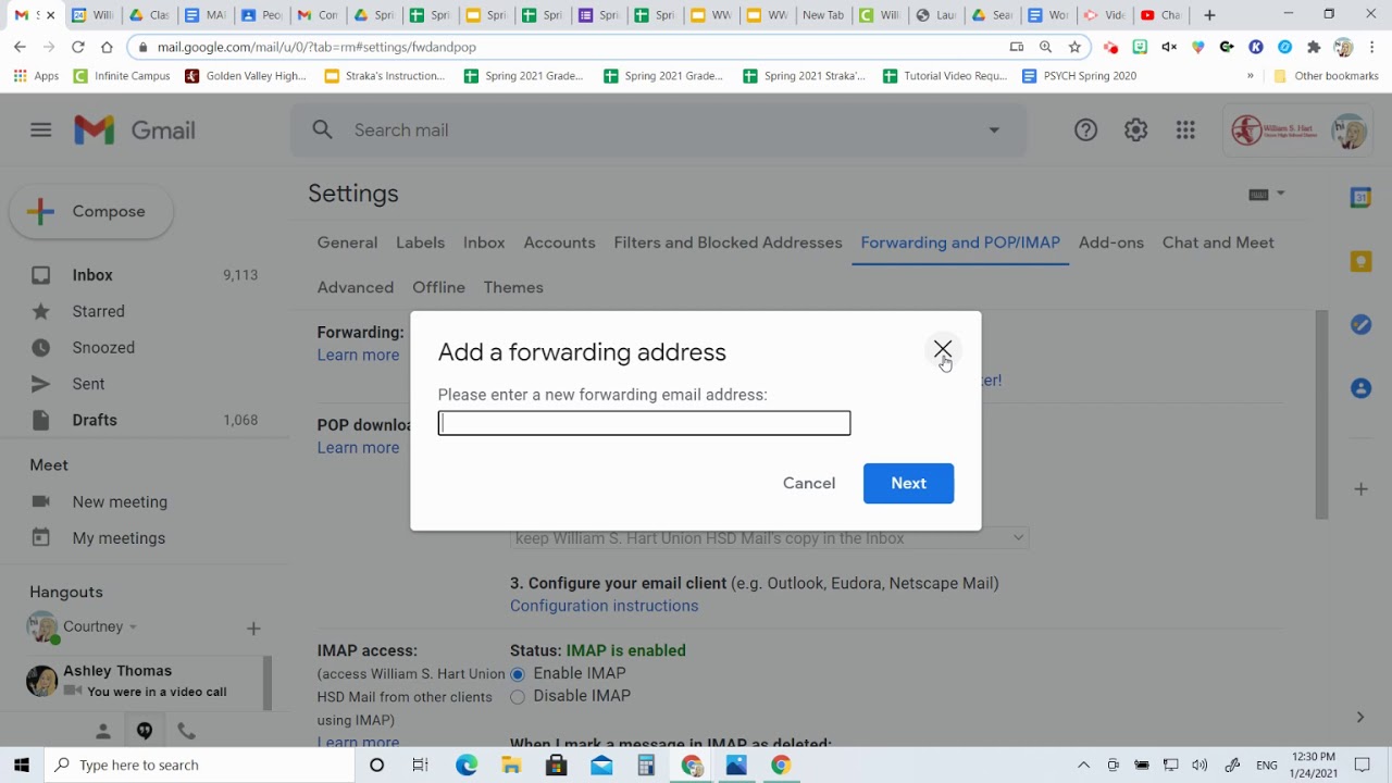 Forwarding emails to your personal email accounts