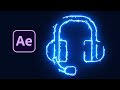 Electric Neon Logo Reveal in After Effects