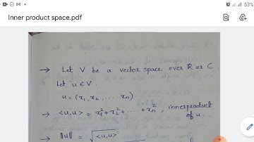 Innerproduct space & angle between two vectors