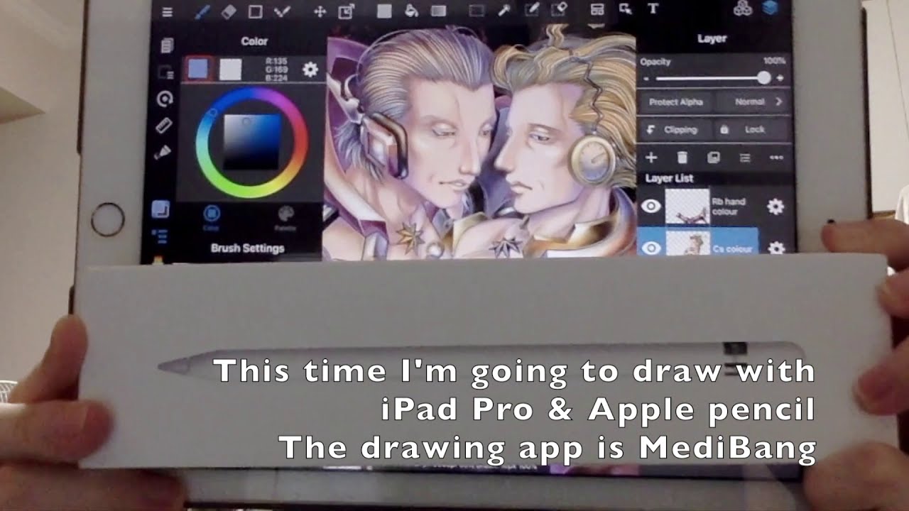 Colouring with iPad Pro 9.7 + apple pencil & MediBang | 閣子Knock-Ko ...