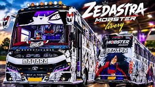New 📈 MOBSTER LIVERY FOR ZEDASTRA BS6 MOD For Bussid 🔥 |New Bus Mod #madarauchiha  #bussidmods​  screenshot 3