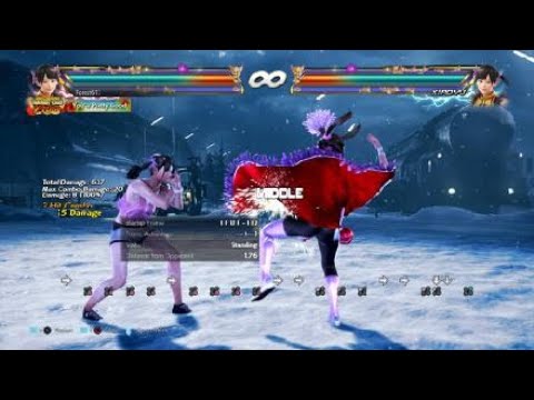 Ling Xiaoyu's f+3,1 Knee mid,mid String to Back Turned is -10 On Block! v5 Tekken 7 20230809143952