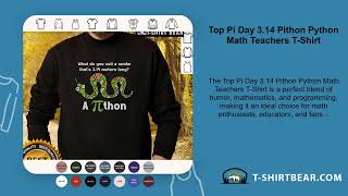 Top Pi Day 3.14 Pithon Python Math Teachers T-Shirt