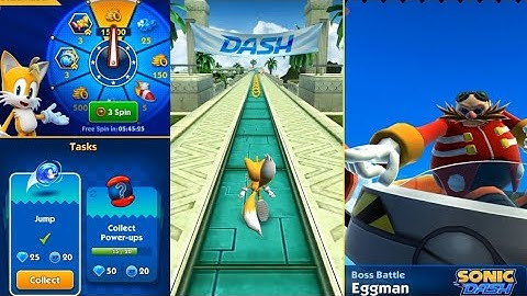 sonic dash tails is running to sky sanctuary zone egg man 2022