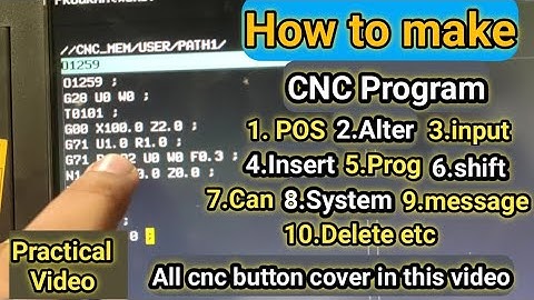 how to type cnc machine program | make new program in cnc machine