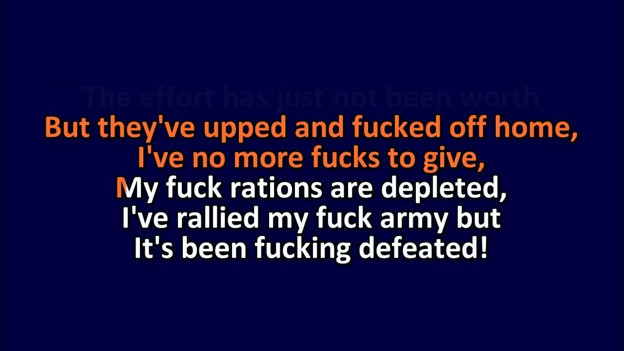 Thomas Benjamin Wild Esq - I've No More Fucks To Give - Karaoke Instrumental Lyrics - ObsKure Thomas Benjamin Wild Esq - I've No More Fucks To Give - Karaoke Instrumental Lyrics - ObsKure