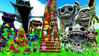 🧱 STAIRS ALL POPPY PLAYTIME CHAPTER 3 CHARACTERS VS ZOONOMALY MONSTERS FAMILY SPARTAN KICKING Gmod !