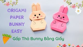 Cách Gấp Con Thỏ Bunny Đơn Giản l How To Make Paper Bunny Rabbit l ORIGAMI BUNNY EASY