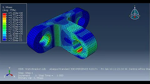 Abaqus Tutorial 1 (Basic) : Simple Bracket (Static Analysis)