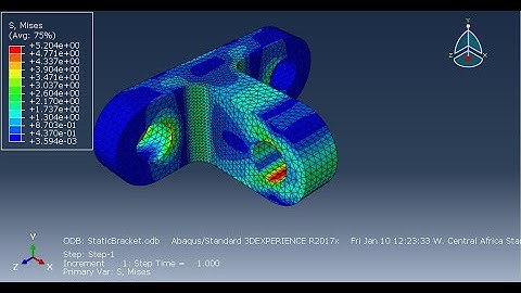 Abaqus Tutorial 1 (Basic) : Simple Bracket (Static Analysis)
