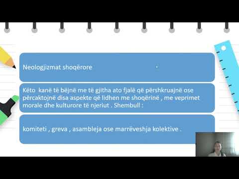 Klasa 6 - Gjuhë shqipe - Neologjizmat