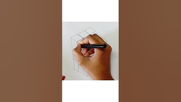How to draw 3d cube || 3d trick art on paper #3d #3dcube #shorts #youtubeshorts