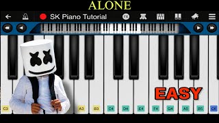 Alone - Marshmello | EASY Piano Tutorial screenshot 1