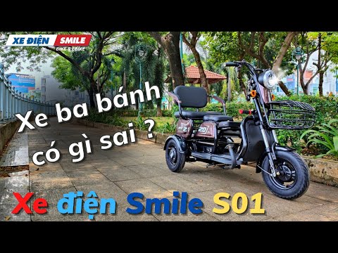 Video Xe Ba Bánh Smile giá 17.500.000 vnđ có số lùi, khoá vi... - youtube