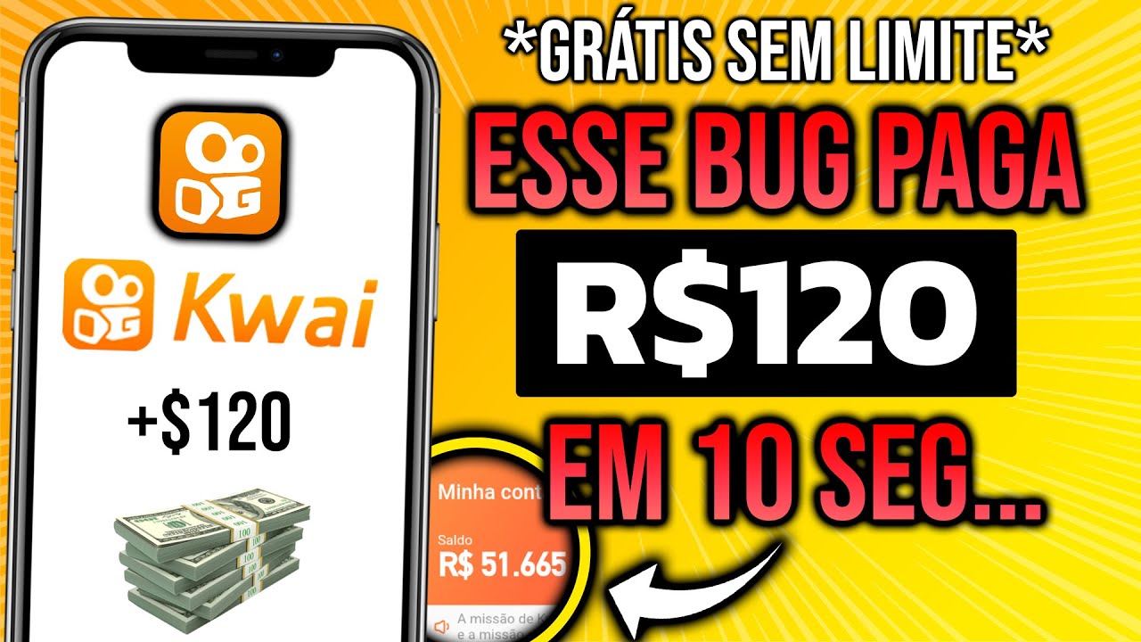 🤑Como BUGAR o KWAI e GANHAR $120 REAIS em 10 SEGUNDOS💰sem limites - Como Ganhar Dinheiro no Kwai