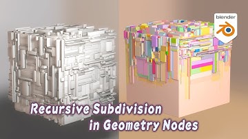 [Tut] Recursive Subdivision - Blender Geometry Nodes 3.0 Field