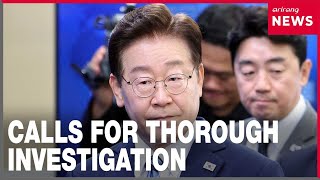 President Lee urges thorough investigation into fatal overpass collapse