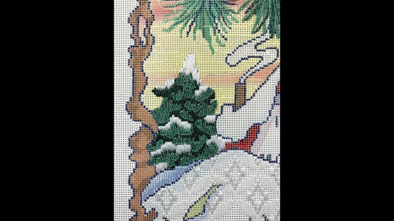 How to Create a Needlepoint Pine Tree with Buttonhole Stitch YouTube