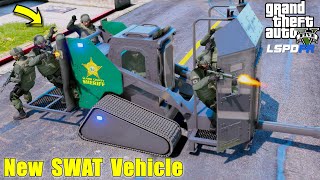 THE ROOK - SWAT Team ARMORED Skid Steer Responding To Bank ROBBERY With Hostages In GTA 5 LSPDFR