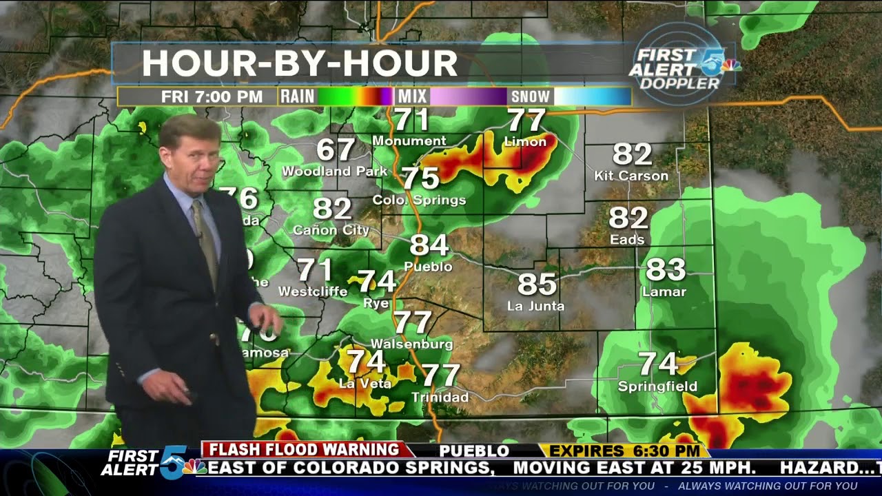 Flash Flood Warning in effect for El Paso County until 8:00 p.m. - YouTube