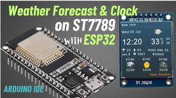 Weather forecast & Clock on 1.3 inch TFT SPI Display (ST7789) with ESP32 | Example Code & Library
