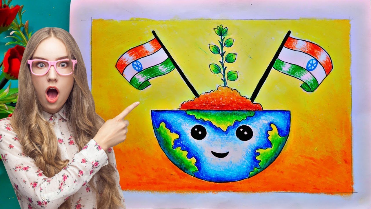 Evergreen India Drawing/India 2030 Drawing/Drawing of Evergreen India/Draw Make India Evergreen