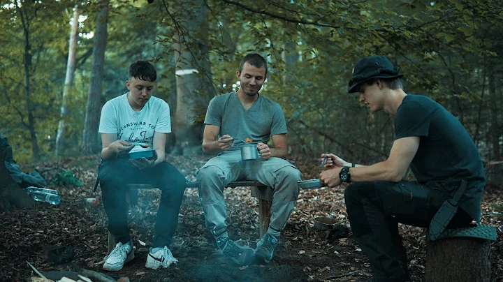 24h Bushcraft Trip | Fire, Cook, Hammock, Tarp | J...