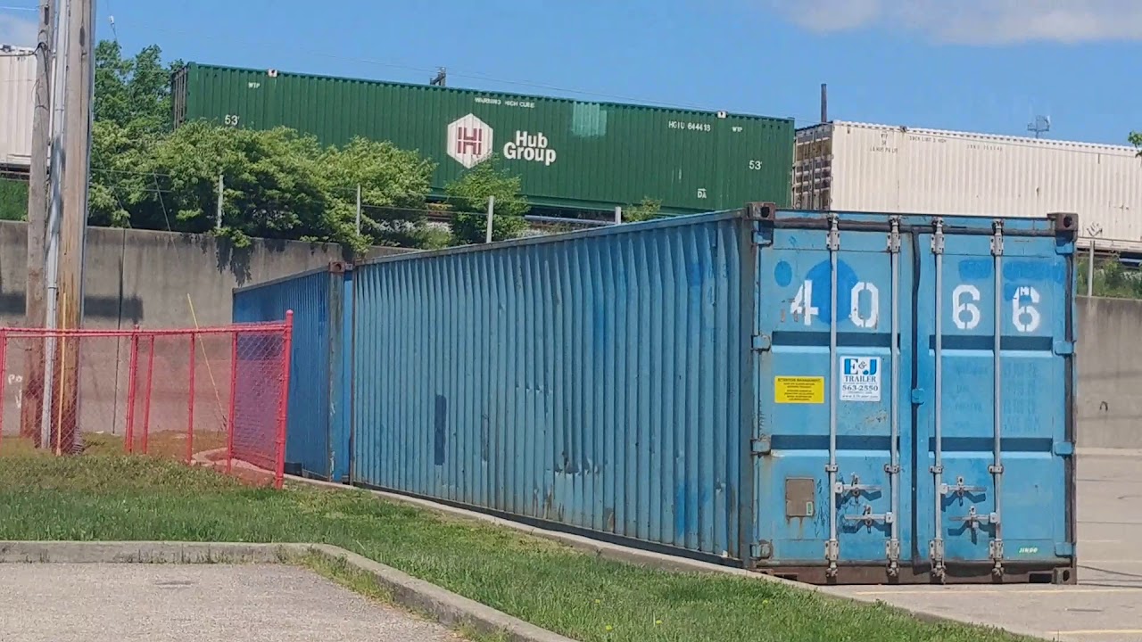 NS 282 Northbound with new customer Crowley containers - YouTube