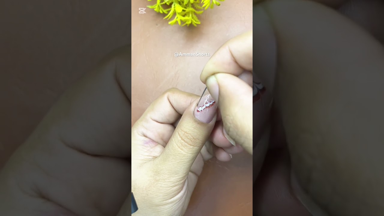 No tool nail art design at home 🏠 for beginners 