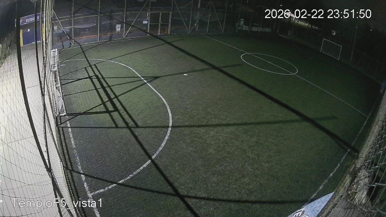Cancha TemploF5_Vista_1 Templo Futbol 5 Club 22/02/26 inicia 12:01