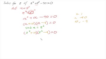 Solve Order 4 Complex Polynomial - Quadratic in z^2