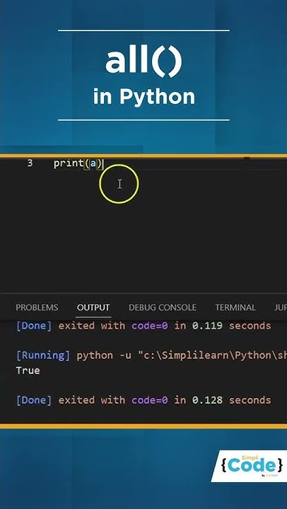 How to Use all() In Python?| Python Functions For Beginners | #Shorts ...