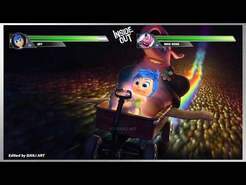 Inside Out - Joy & Bing Bong escaping the memory dump WITH HEALTHBARS