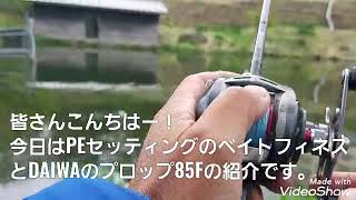 DAIWAのプロップ85Fのためし投げ