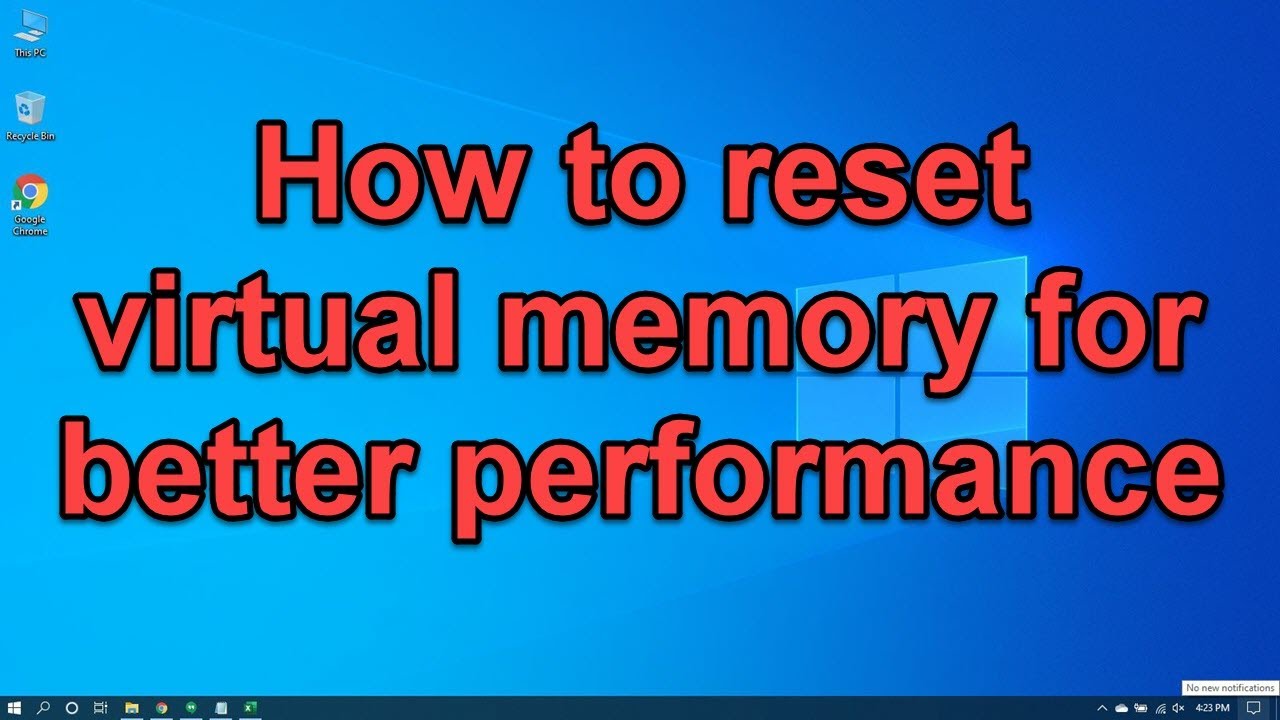 How to reset windows 11 virtual memory