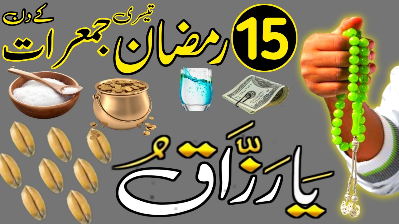 Ramzan Ke Tesre JUMERAAT Ke Din Ya Razzaqu Ka Wazifa | 15 Ramzan Rizaq Ka Wazifa | Wazifa For Hajat