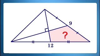 Хитро-мудрое решение ➜ Найдите площадь четырёхугольника на рисунке