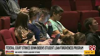Federal court strikes down Biden's student loan-forgiveness program