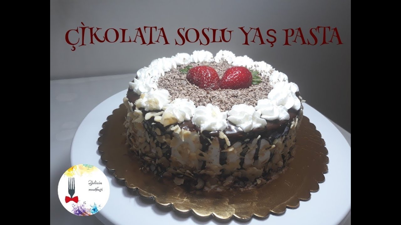 ÇİKOLATA SOSLU YAŞ PASTA TARİFİ Yelizin mutfagi pasta ve kek