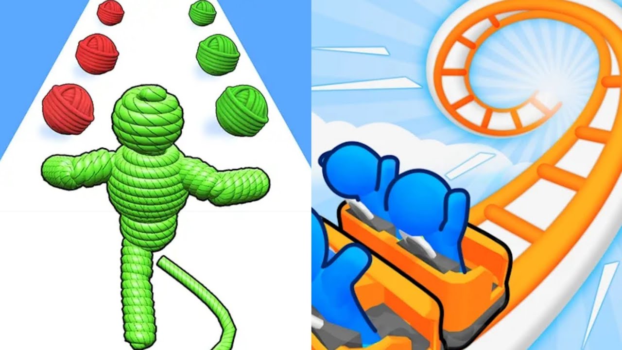 Rope Man Run VS Runner Coaster Max All Levels Gameplay Android,iOS NEW UPDATE