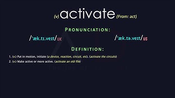 Activate Meaning And Pronunciation | Audio Dictionary