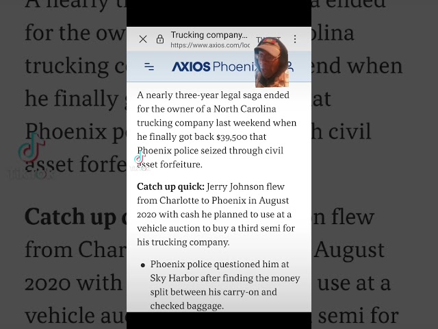 ⁣Police stole this man's money for Trucking While Black. #phoenix #arizona