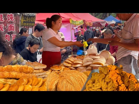 Kaifeng Morning Market in Henan China explore the open-air food market for a morning carbohydrate